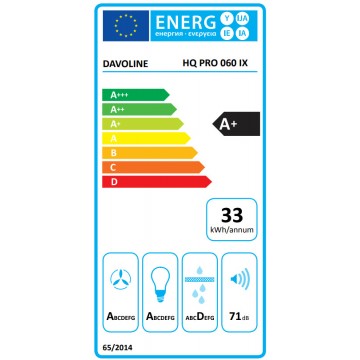 Davoline HQ GR-IX Pro Συρόμενος Απορροφητήρας 60cm Inox 801012110